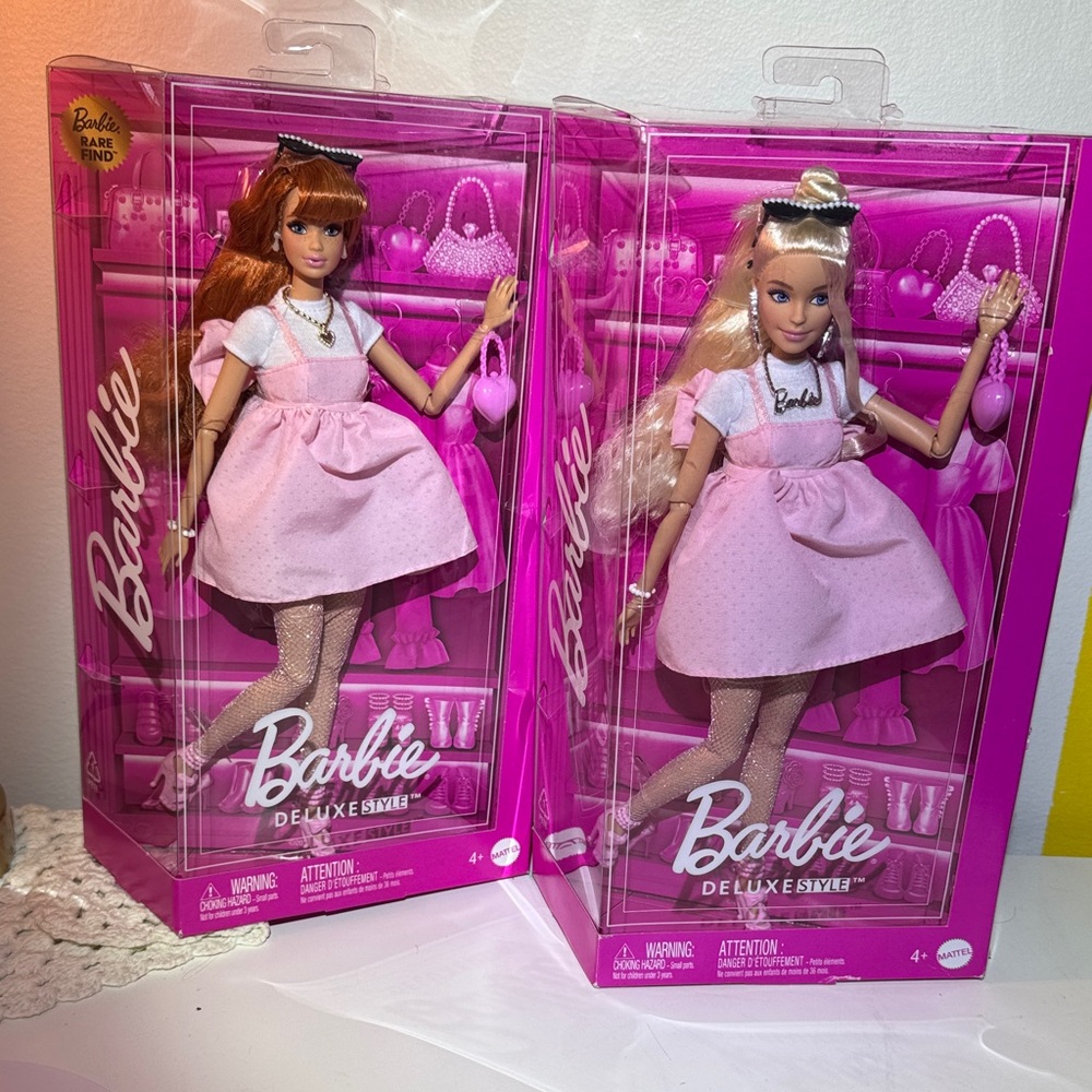 Barbie Deluxe Styling Doll Set - Pink and White